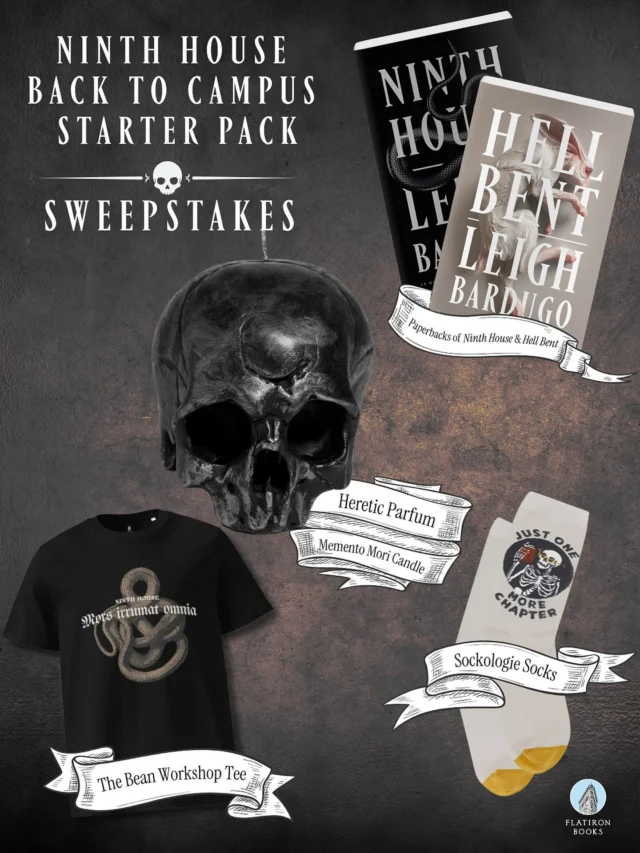 💀SWEEPSTAKES💀We can’t wait to head back to New Haven and Yale with the release date of DEAD BEAT on September 15!To get you ready to go back to campus with Alex & Co., nine lucky winners will win everything pictured here including:💀 Paperbacks of NINTH HOUSE and HELL BENT (required reading)💀 A “Mors irrumat omnia” t-shirt from @thebeanworkshop💀 A pair of “Just One More Chapter” socks from @sockologie💀 A Memento Mori candle from @hereticparfumTo enter, follow @flatiron_books and @lbardugo, and tag a dark academia lover in the comments. Winners will be chosen on 8/28 GOOD LUCK!ABBREVIATED RULESNo purchase necessary. Open only to legal residents of the 50 United States and D.C. who are age 18 or older and of the legal age of majority. Entry period begins at 3pm Eastern Time (ET) on 8/21/26 and ends at 11:59 ET on 8/28/26. Void where prohibited. For full Official Rules, visit https://read.macmillan.com/fib/ninthhousestarterpacksweeps/ . Sponsored by Flatiron Books, 120 Broadway, New York, NY 10271. The Sweepstakes is in no way sponsored, endorsed or administered by, or associated with, Instagram.