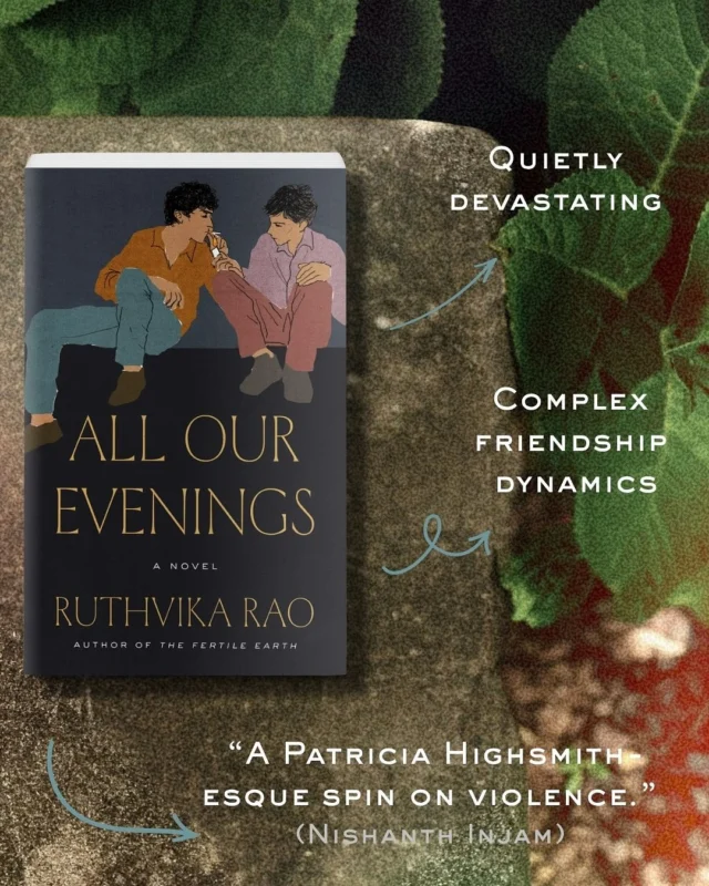 All Our Evenings by @ruthvikarao is out now, and it’s an absolute must-read. Packed with touching, complex friendship dynamics and masterful prose, this is one of those books guaranteed to stick with you long after the final page. 💛