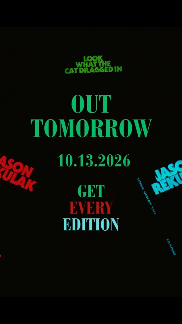 Some cats have a dark side… literally. Turn out the lights and watch the glow-in-the-dark covers of LOOK WHAT THE CAT DRAGGED IN by @jasonrekulak come to life! 💚 Green glow: Regular edition❤️ Red glow: Target exclusive edition💙 Blue glow: Barnes & Noble exclusive edition
